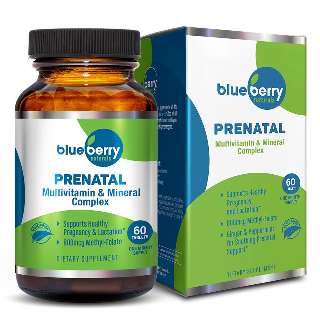 Blueberry Naturals Prenatal Tablets, Pack of 60's - Easy Pharmacy LLC