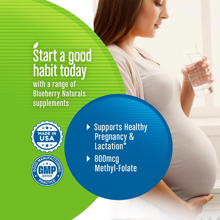 Blueberry Naturals Prenatal Tablets, Pack of 60's - Easy Pharmacy LLC