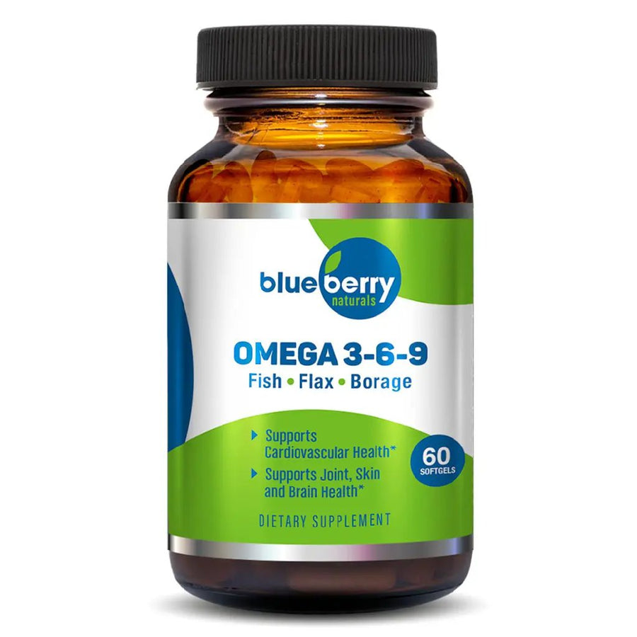 Blueberry Naturals Omega 3‑6‑9 Softgels – 60 Count
