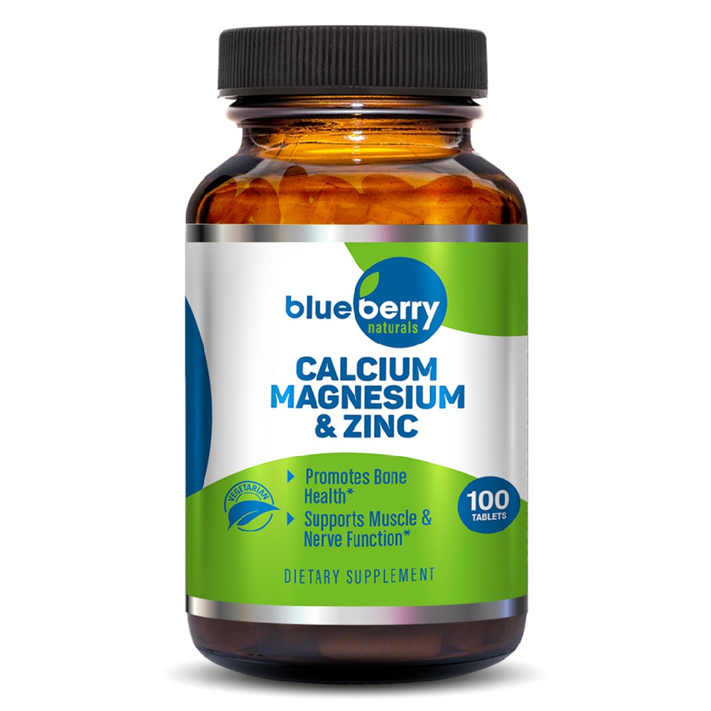 Blueberry Naturals Calcium Magnesium & Zinc Tablet 100's - Easy Pharmacy LLC