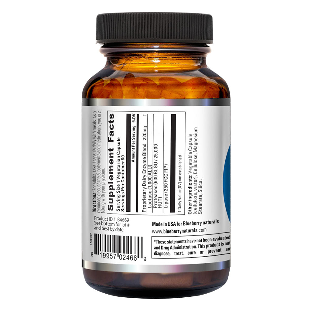 Blueberry Naturals Daily Digest Digestive Enzyme Vegetarian Capsules 60's - Easy Pharmacy LLC