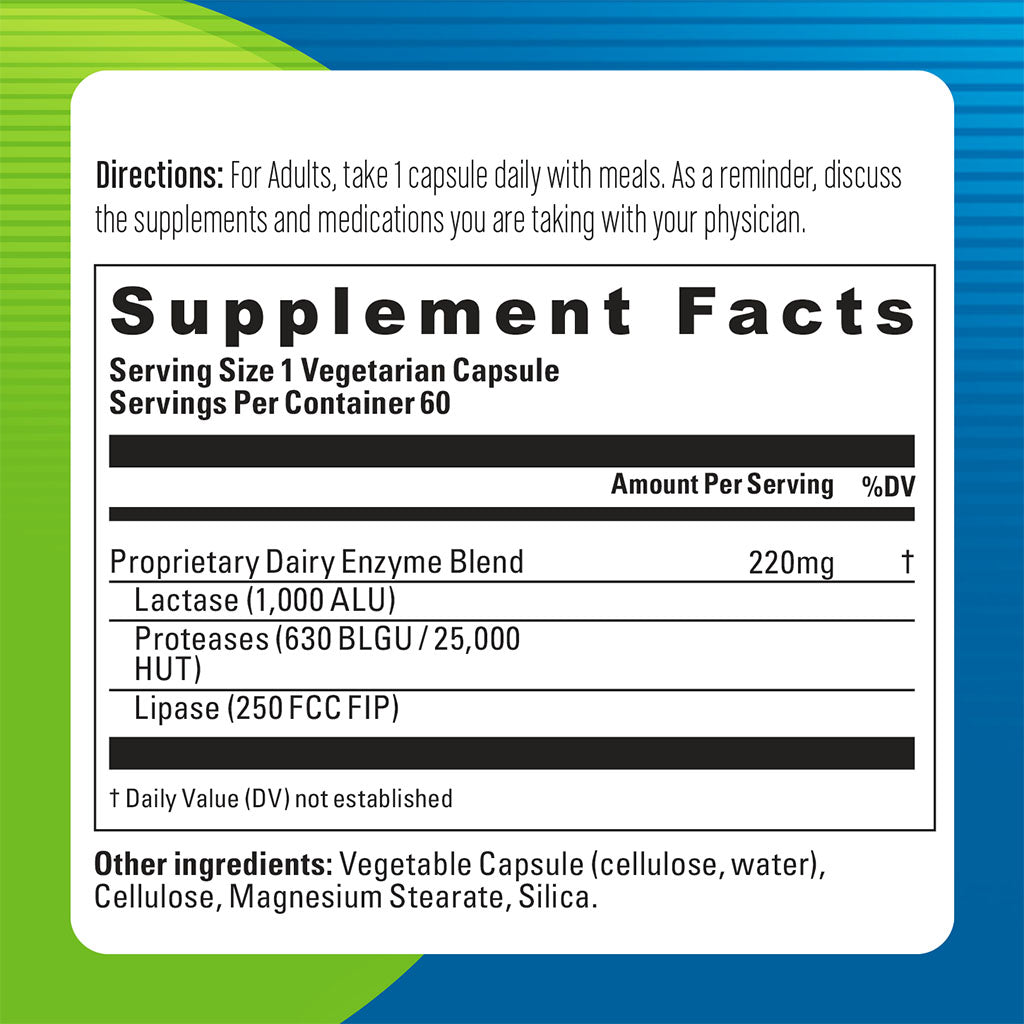 Blueberry Naturals Daily Digest Digestive Enzyme Vegetarian Capsules 60's - Easy Pharmacy LLC