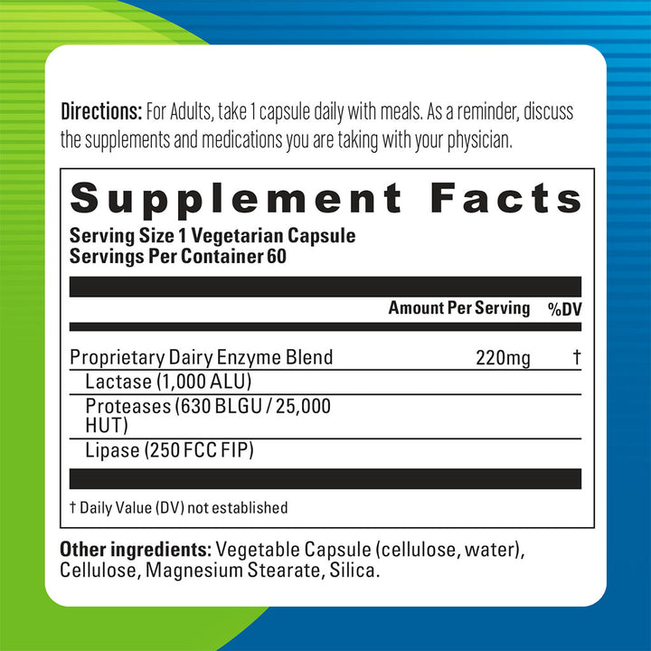 Blueberry Naturals Daily Digest Digestive Enzyme Vegetarian Capsules 60's - Easy Pharmacy LLC