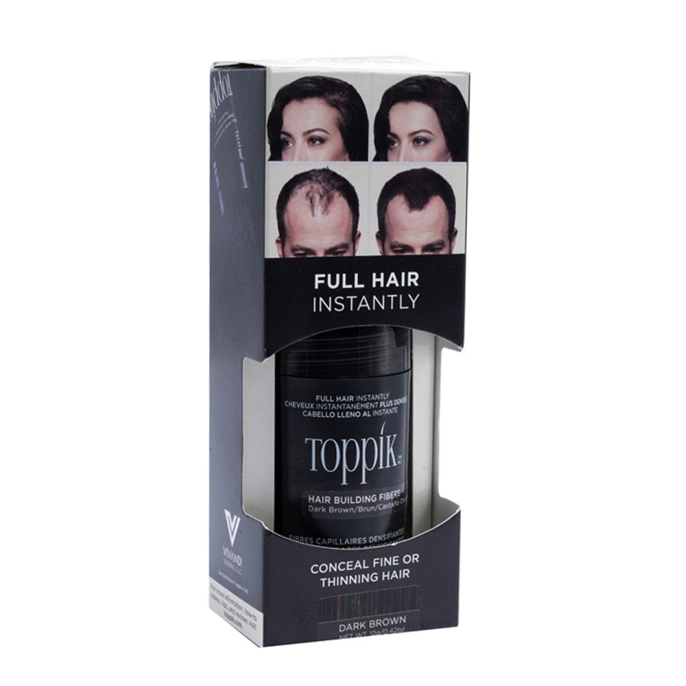Toppik Hair Building Fibers Dark Brown 12 g - Easy Pharmacy LLC