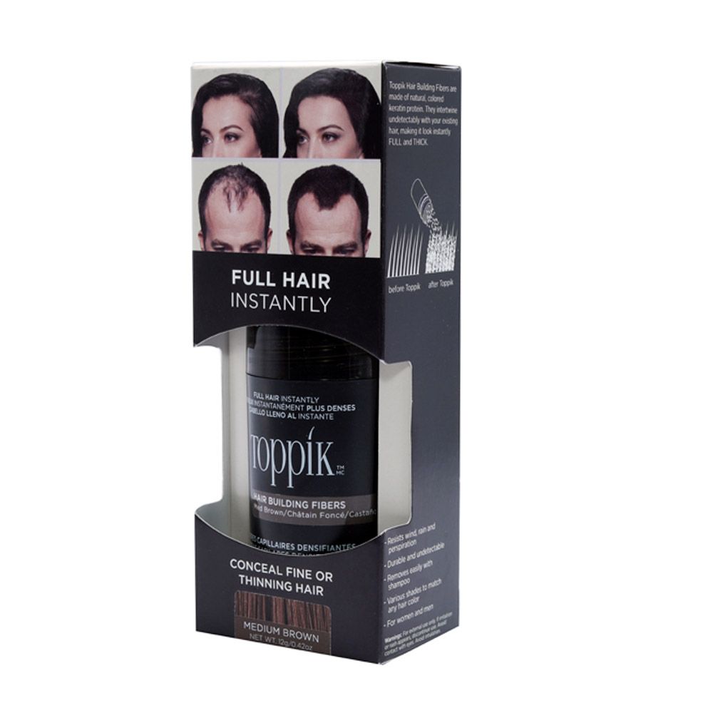 Toppik Hair Building Fibers Medium Brown 12 g - Easy Pharmacy LLC