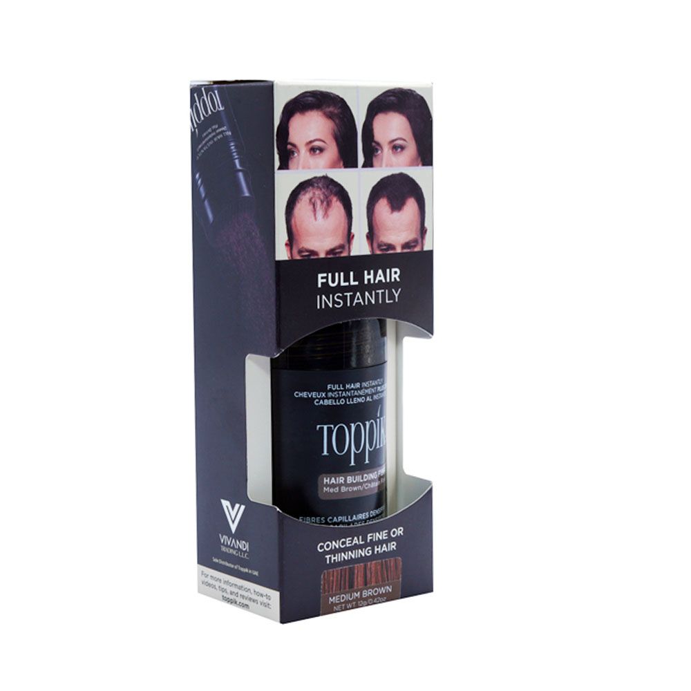 Toppik Hair Building Fibers Medium Brown 12 g - Easy Pharmacy LLC