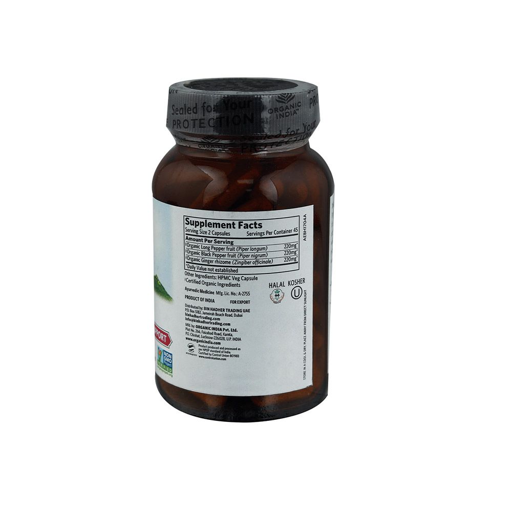 Organic India Trikatu Vegetable Capsules 90's - Easy Pharmacy LLC