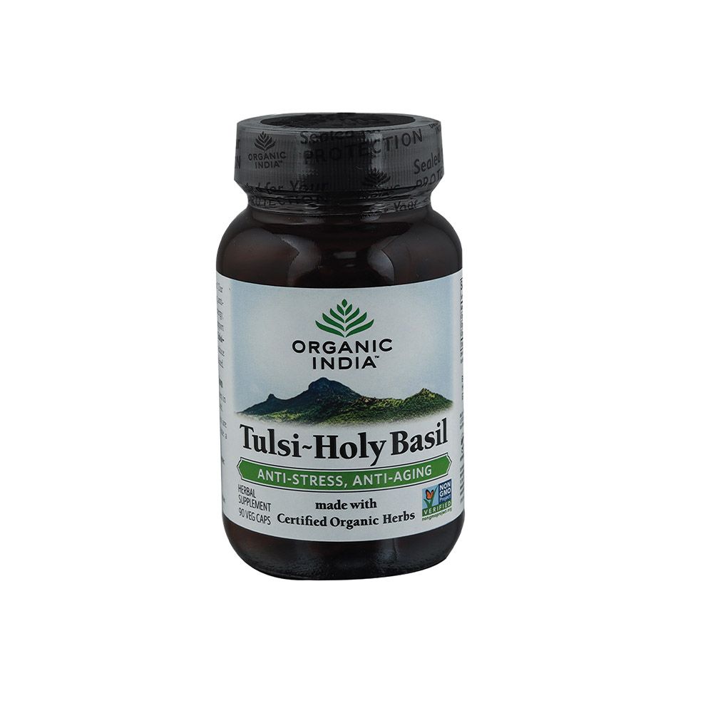 Organic India Tulsi Holy Basil Antistress, Antiaging Capsules, Pack of 90's - Easy Pharmacy LLC