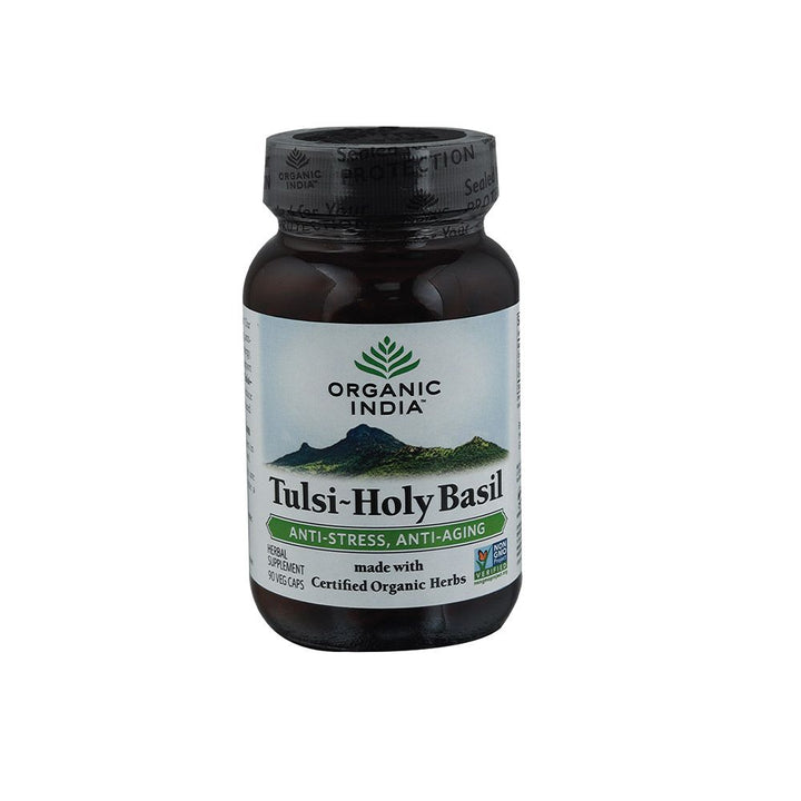 Organic India Tulsi Holy Basil Antistress, Antiaging Capsules, Pack of 90's - Easy Pharmacy LLC