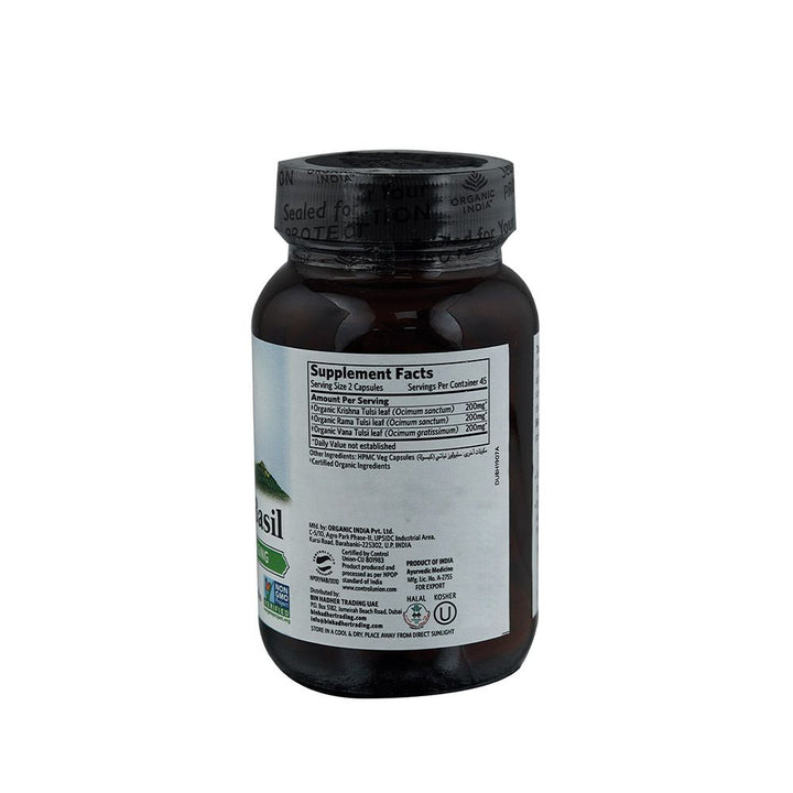 Organic India Tulsi Holy Basil Antistress, Antiaging Capsules, Pack of 90's - Easy Pharmacy LLC