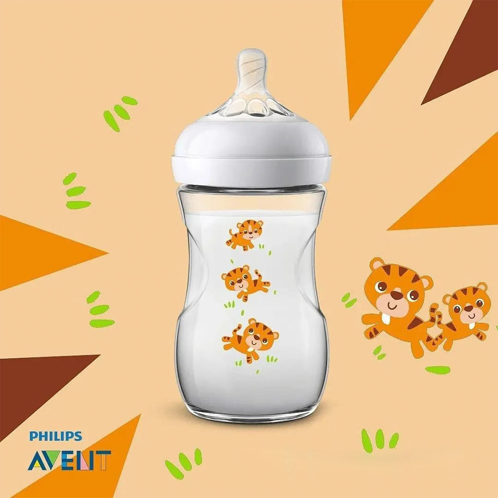 Philips Avent Natural 2.0 Baby Feeding Bottle Tiger 260ml Pack of 1's - SCF070/20 - Easy Pharmacy LLC
