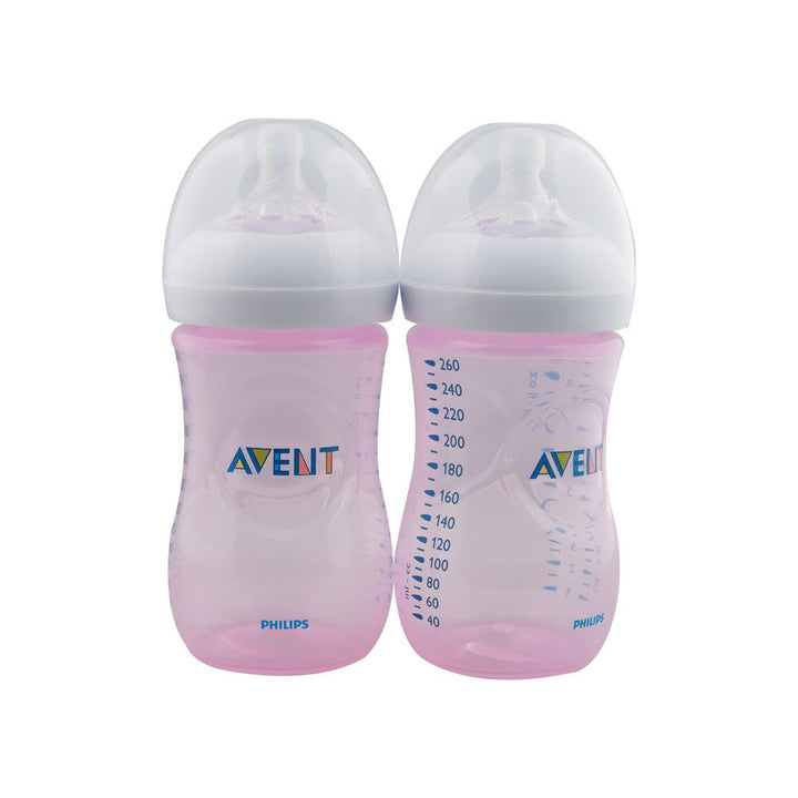 Philips Avent Natural 2.0 Bottle Pink 260 mL 2's SCF034/27 - Easy Pharmacy LLC