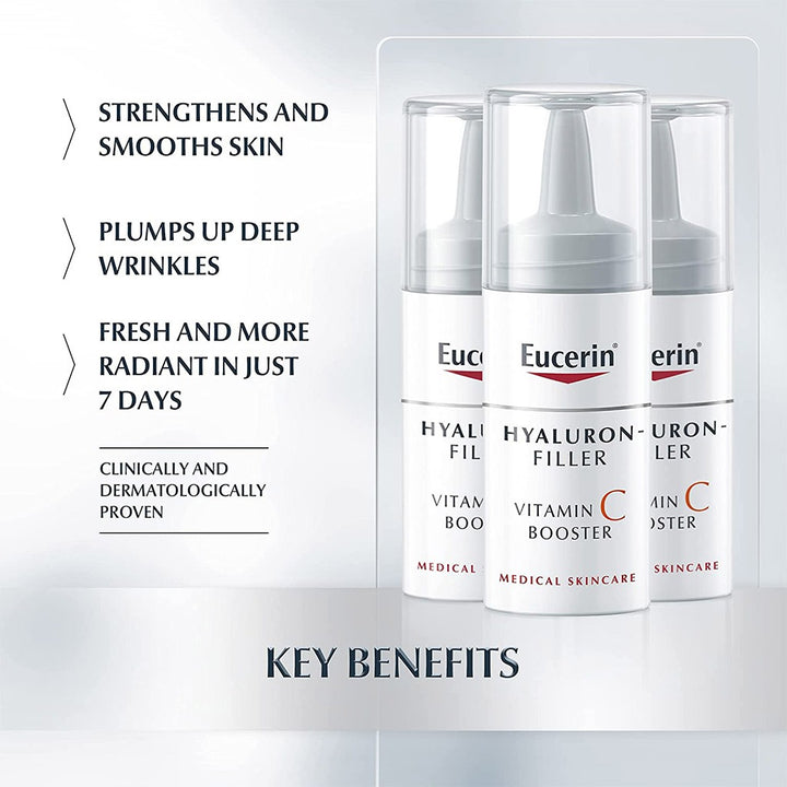 Eucerin Hyaluron-Filler Vitamin C Anti-Aging Booster Serum 8ml, Pack of 3's - Easy Pharmacy LLC