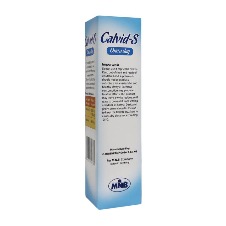Calvid S Calcium and Vitamin D3 Effervescent Tablets 20's - Easy Pharmacy LLC