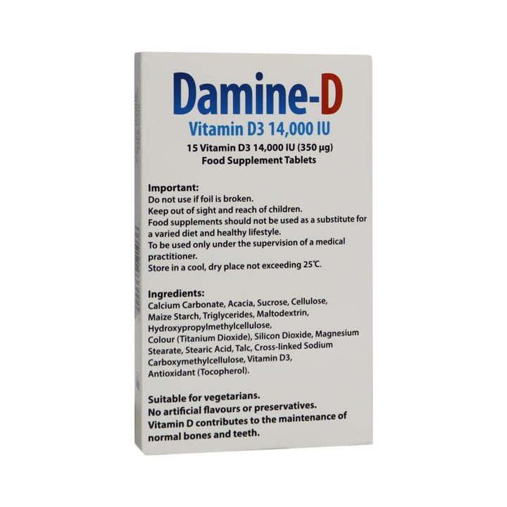 Damine D 14,000 IU Tablets 15's - Easy Pharmacy LLC