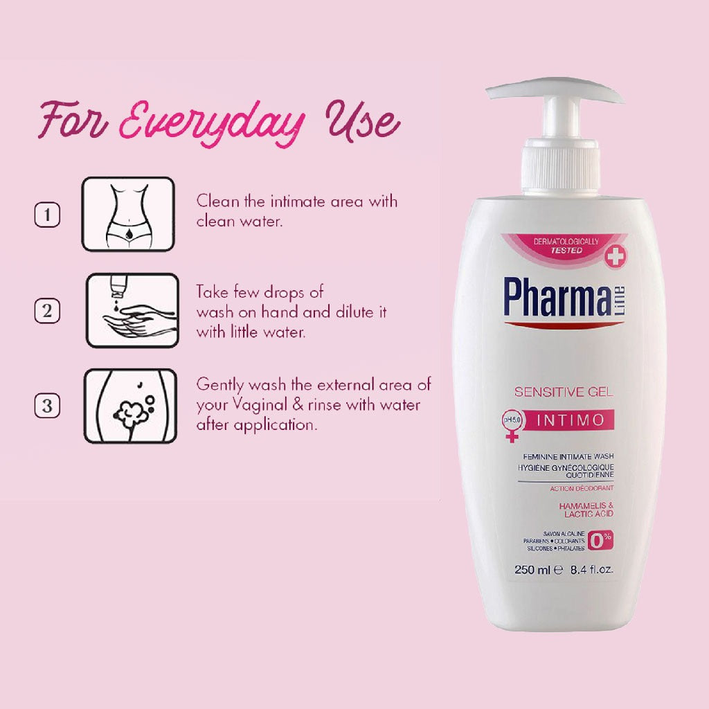 PharmaLine Sensitive Feminine Intimate Wash 250 mL - Easy Pharmacy LLC