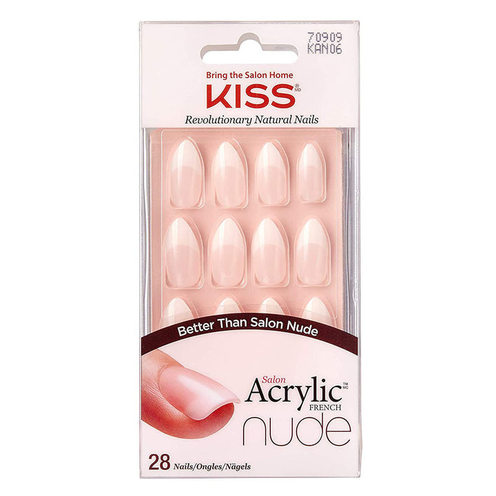 Kiss Salon Acrylic Nude French Nails, Medium, KAN06C, Pack of 28's - Easy Pharmacy LLC