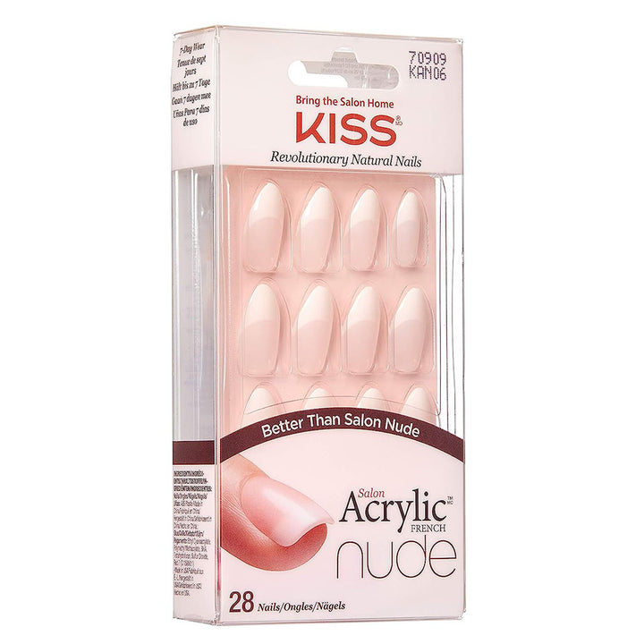 Kiss Salon Acrylic Nude French Nails, Medium, KAN06C, Pack of 28's - Easy Pharmacy LLC
