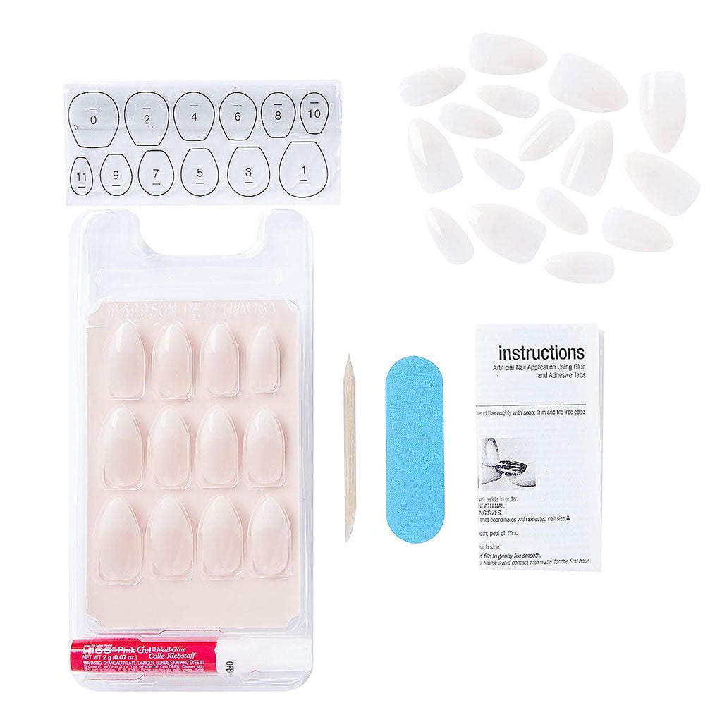 Kiss Salon Acrylic Nude French Nails, Medium, KAN06C, Pack of 28's - Easy Pharmacy LLC