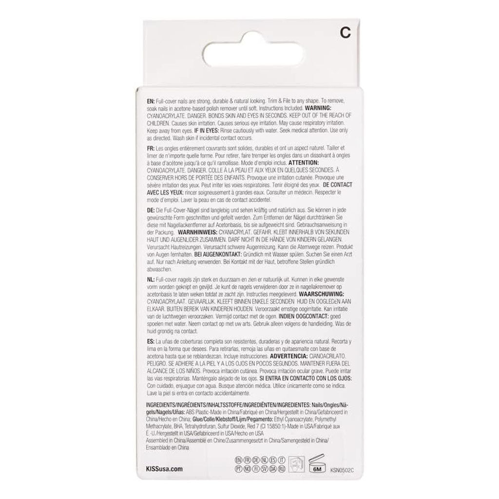 Kiss Salon Acrylic Natural Nails, KSN01C, Pack of 28's - Easy Pharmacy LLC