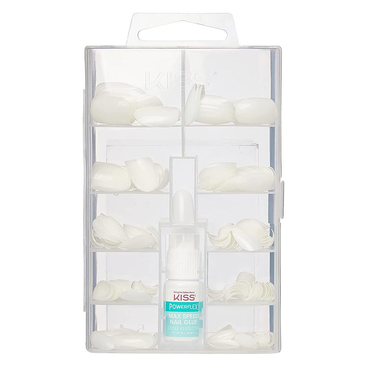 Kiss 100 Full Cover Nail Kit, Active Oval With Glue, 100PS13C, Pack of 100's - Easy Pharmacy LLC