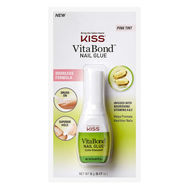 Kiss Vita Bond Odorless Pink Tinted Nail Glue 5g - Easy Pharmacy LLC