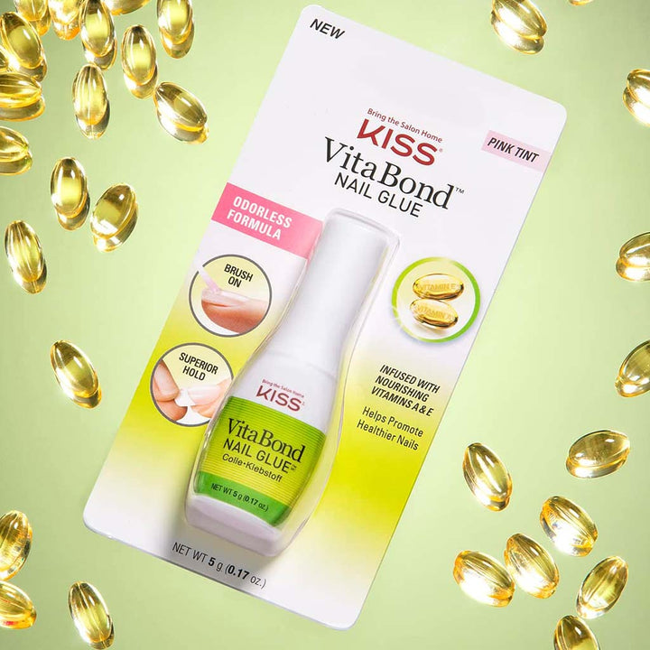 Kiss Vita Bond Odorless Pink Tinted Nail Glue 5g - Easy Pharmacy LLC