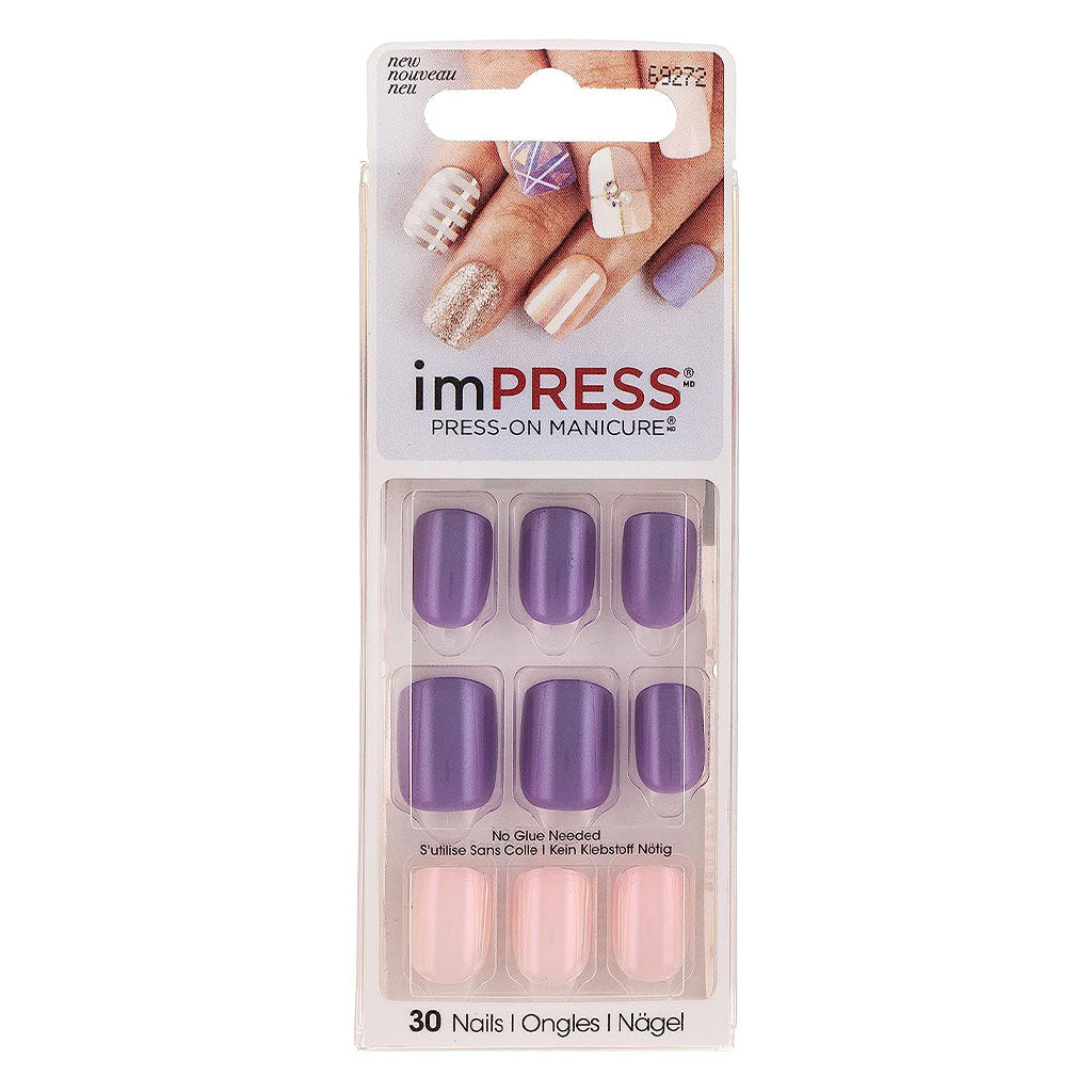 Kiss Broadway Impress Press-On Nails, Power Up, BIPA016C, Pack of 30's - Easy Pharmacy LLC