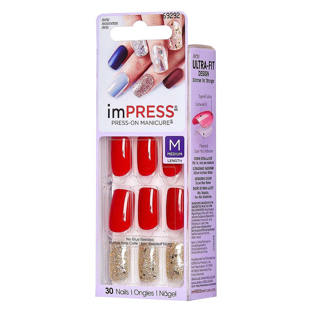 Kiss Broadway Impress Press-On Nails, He's With Me, BIPAM015C, Pack of 30's - Easy Pharmacy LLC