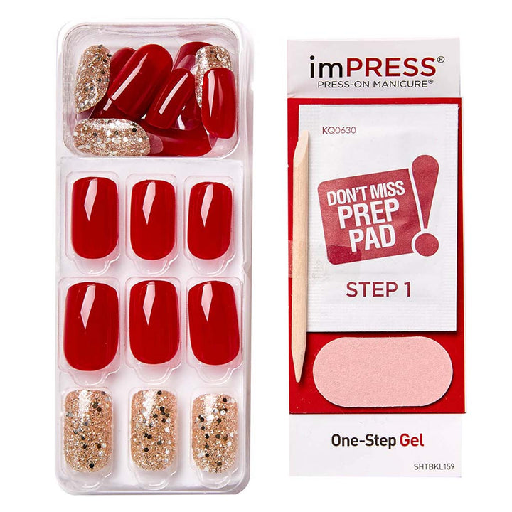 Kiss Broadway Impress Press-On Nails, He's With Me, BIPAM015C, Pack of 30's - Easy Pharmacy LLC