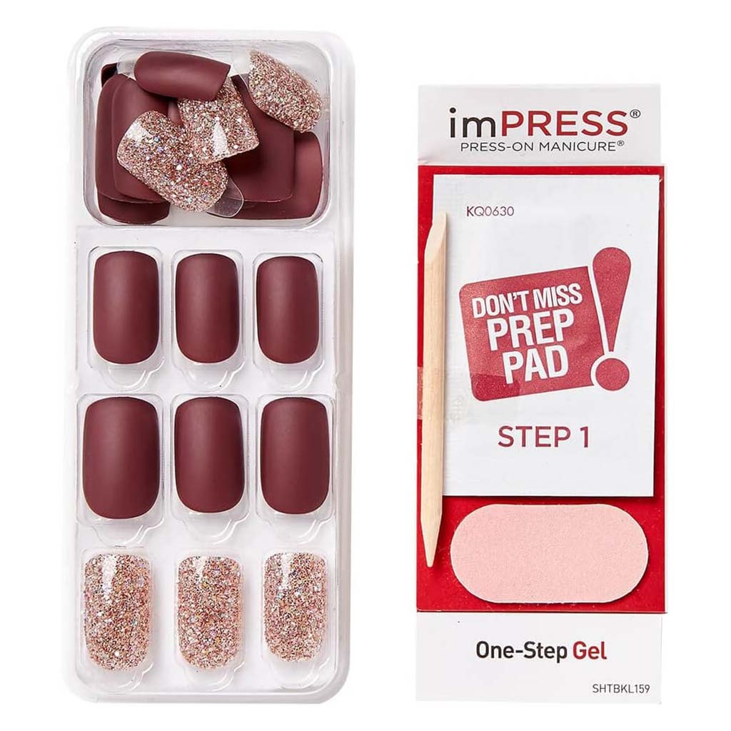 Kiss Broadway Impress Press-On Nails, Forbidden, BIPAM016C, Pack of 30's - Easy Pharmacy LLC