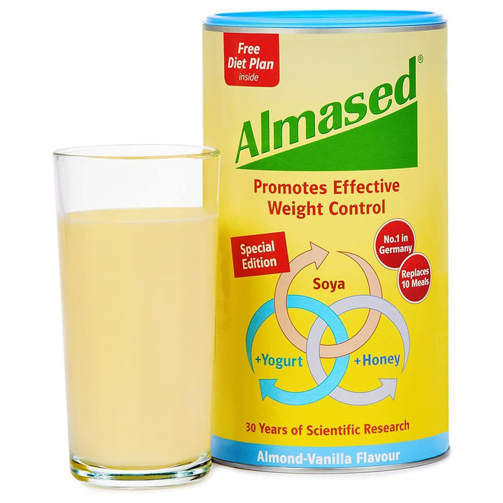 Almased Almond-Vanilla Soya, Yogurt and Honey Meal Replacement for Weight Loss 500g - Easy Pharmacy LLC