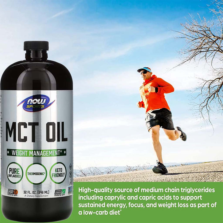 Now Sports MCT Oil Unflavored Liquid For Weight Management 946ml - Easy Pharmacy LLC