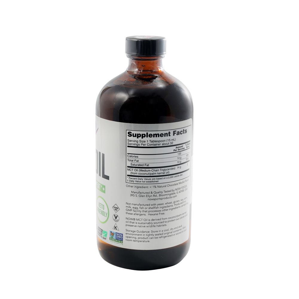 Now Sports MCT Oil Chocolate Mocha 473 mL - Easy Pharmacy LLC