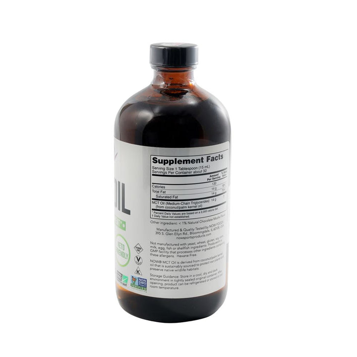 Now Sports MCT Oil Chocolate Mocha 473 mL - Easy Pharmacy LLC