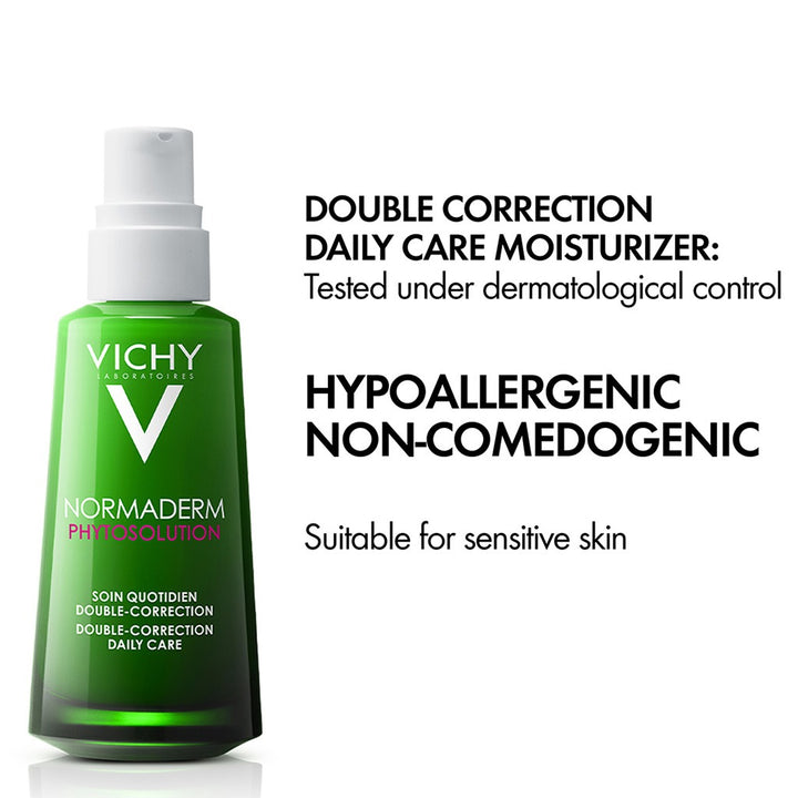 Vichy Normaderm Phytosolution Double Correction Daily Care Moisturiser For Oily & Acne Prone Skin With Salicylic Acid 50ml - Easy Pharmacy LLC