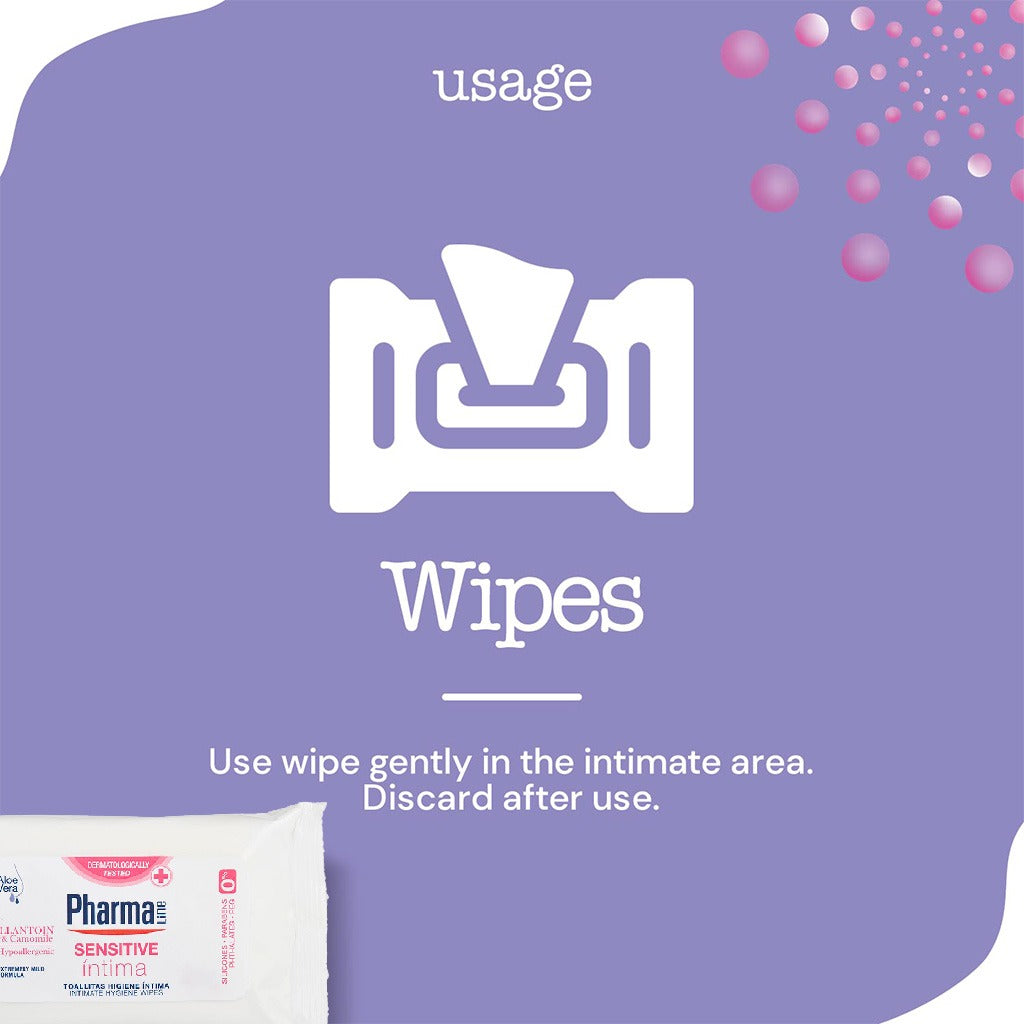PharmaLine Sensitive Feminine Intimate Wipes 12's - Easy Pharmacy LLC