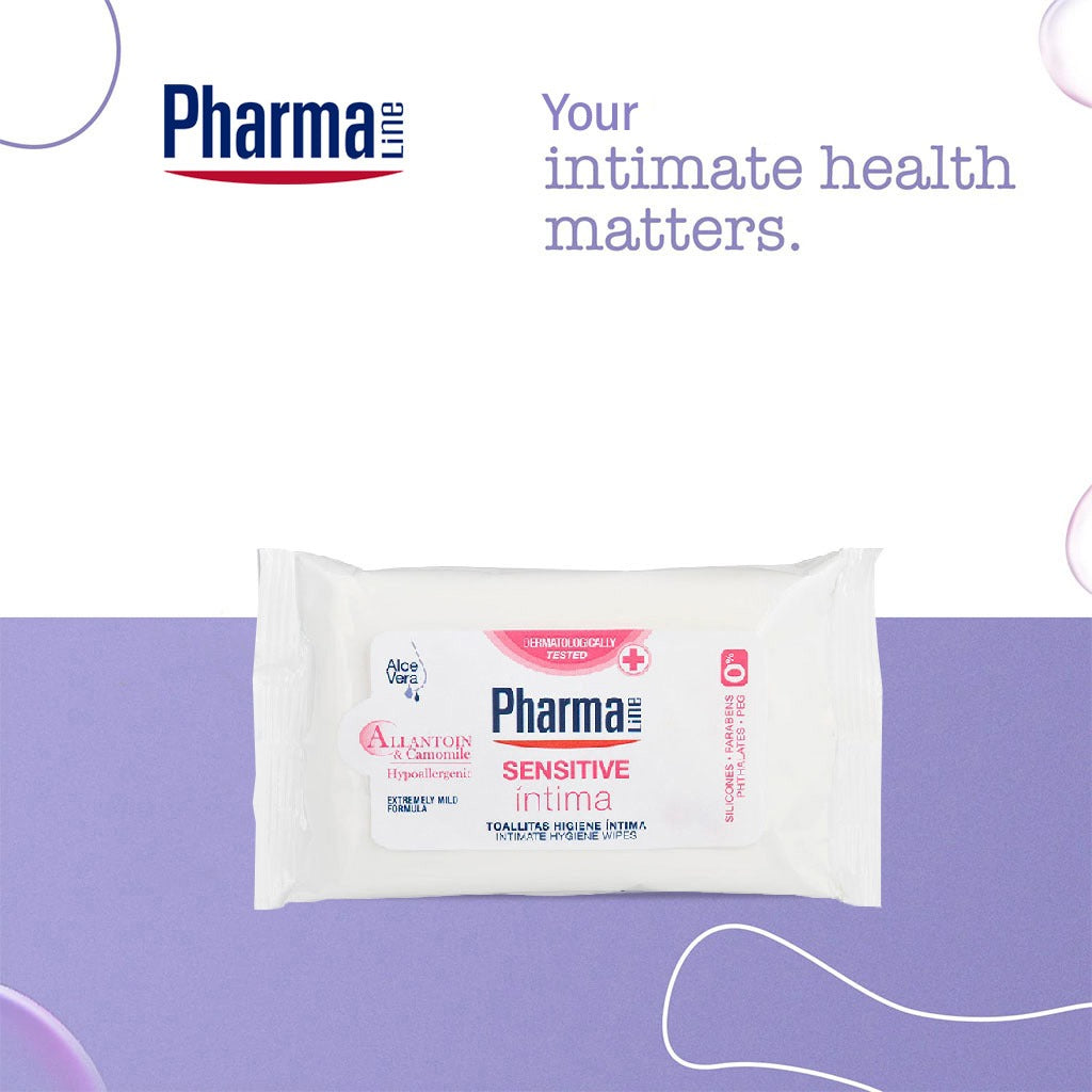 PharmaLine Sensitive Feminine Intimate Wipes 12's - Easy Pharmacy LLC