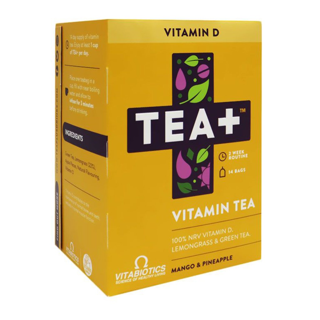 Vitabiotics Tea+ Vitamin D Vitamin Tea, Pack of 14's - Easy Pharmacy LLC