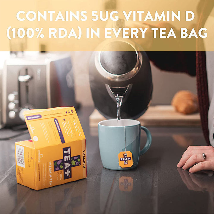 Vitabiotics Tea+ Vitamin D Vitamin Tea, Pack of 14's - Easy Pharmacy LLC