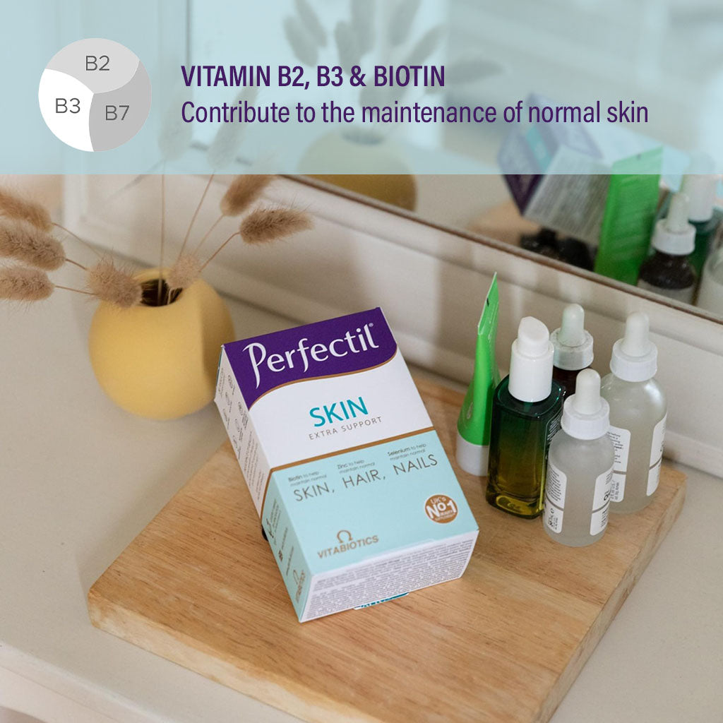 Vitabiotics Perfectil Skin Extra Support, Dual Pack of Multivitamin Tablets 28's + Nutri-Dermal Capsules 28's - Easy Pharmacy LLC