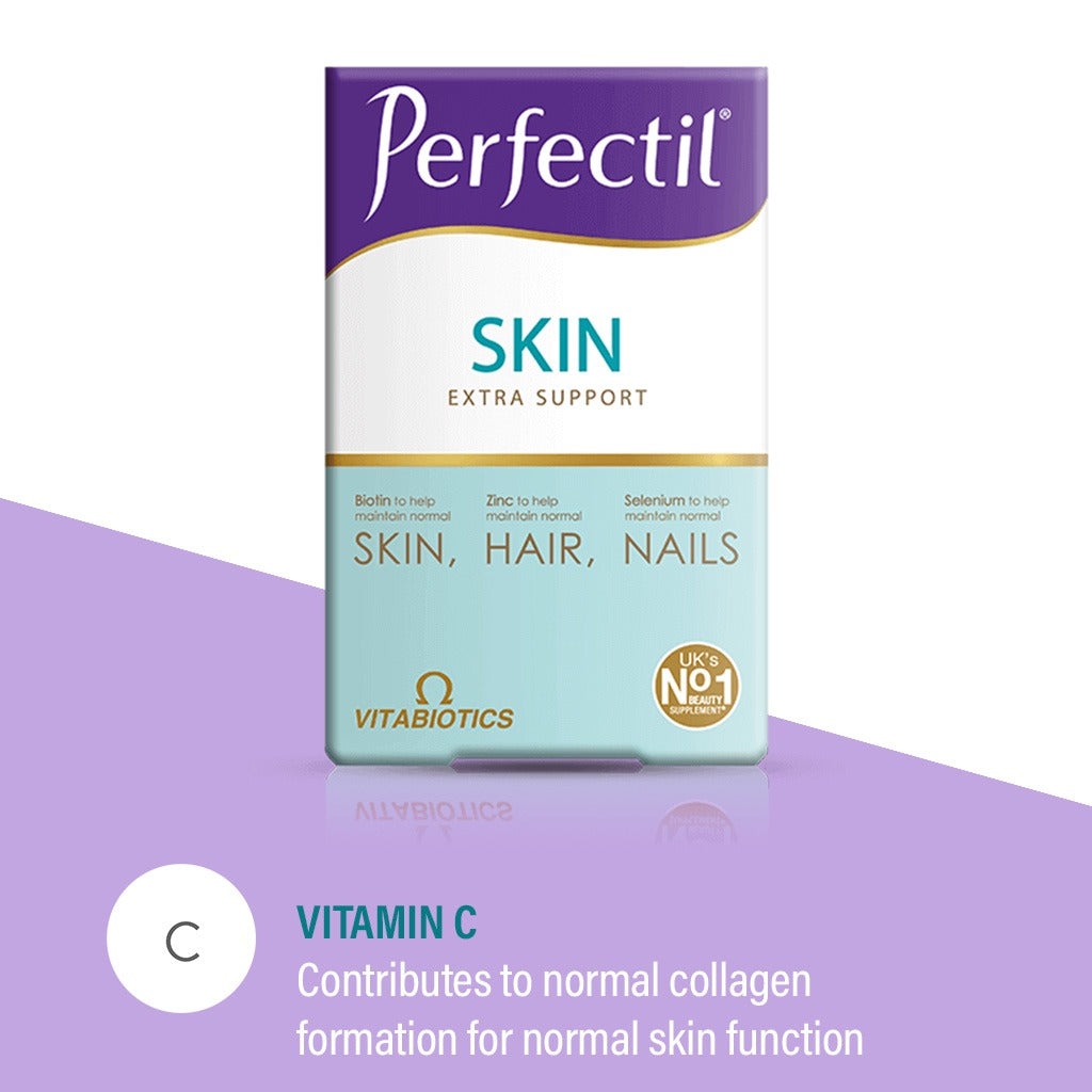 Vitabiotics Perfectil Skin Extra Support, Dual Pack of Multivitamin Tablets 28's + Nutri-Dermal Capsules 28's - Easy Pharmacy LLC