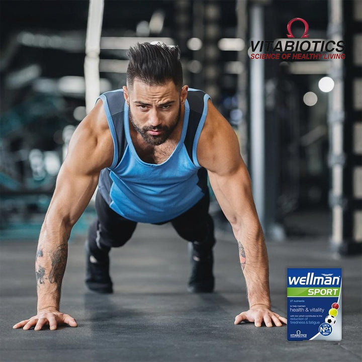 Vitabiotics Wellman Sport Men's Multivitamin Supplement Tablets For Health & Vitality, Pack of 30's - Easy Pharmacy LLC