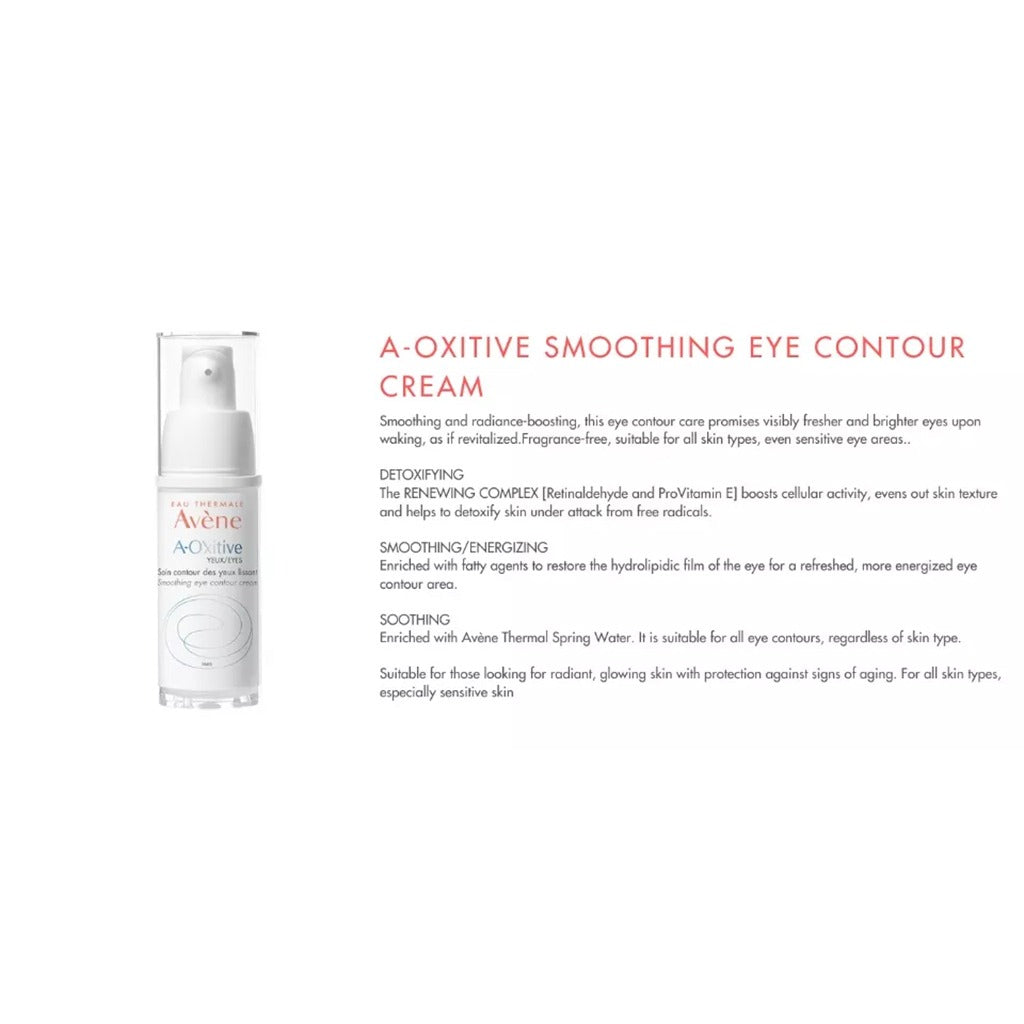 Avene A-Oxitive Eye Smoothing Anti-Ageing Contour Cream 15ml - Easy Pharmacy LLC