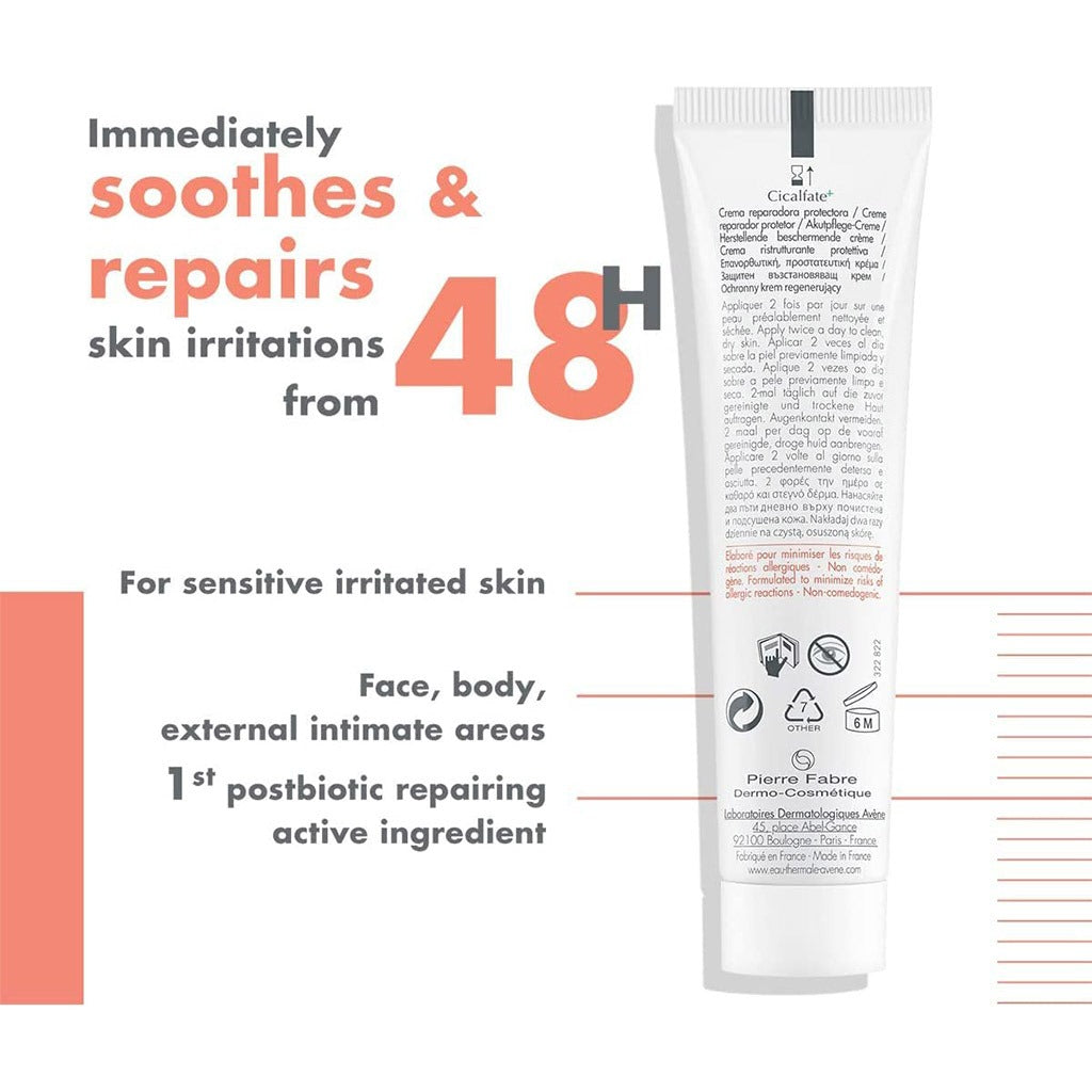 Avene Cicalfate+ Repairing Protective Cream For Sensitive Skin Prone To Irritation 40ml - Easy Pharmacy LLC