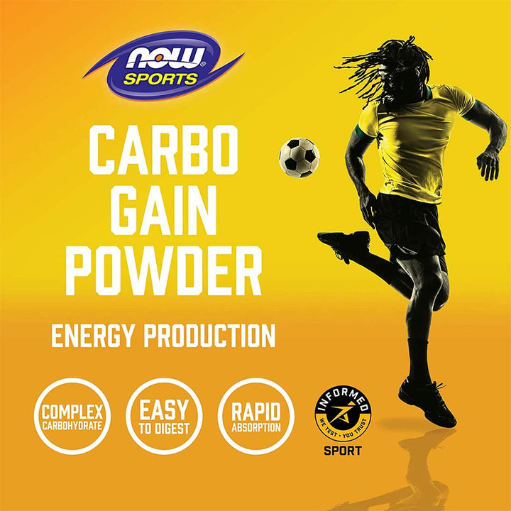 Now Sports Carbo Gain Unflavored Maltodextrin Powder For Energy Production 8lbs - Easy Pharmacy LLC