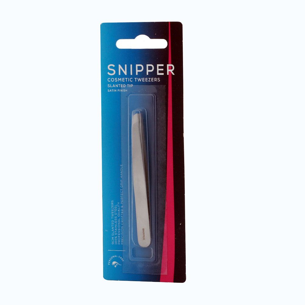 Snipper Cosmetic Tweezers Slanted Tip Satin Finish S4249 - Easy Pharmacy LLC