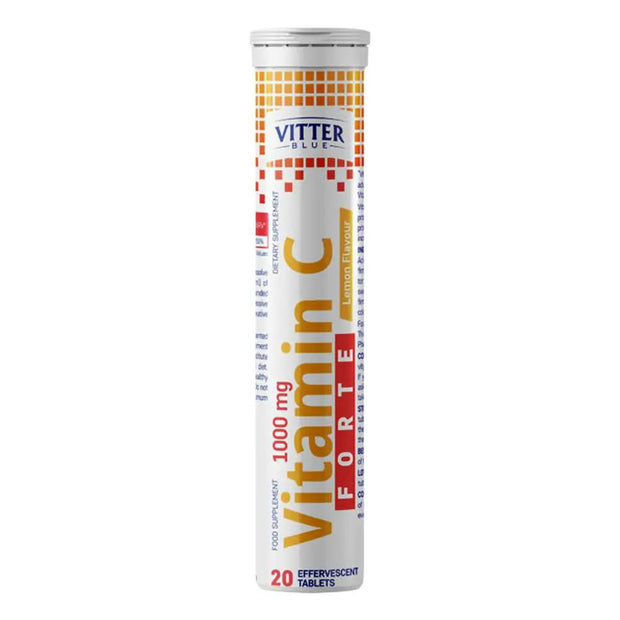 Vitter Blue Vitamin C Forte 1000 mg Effervescent Tablets 20's