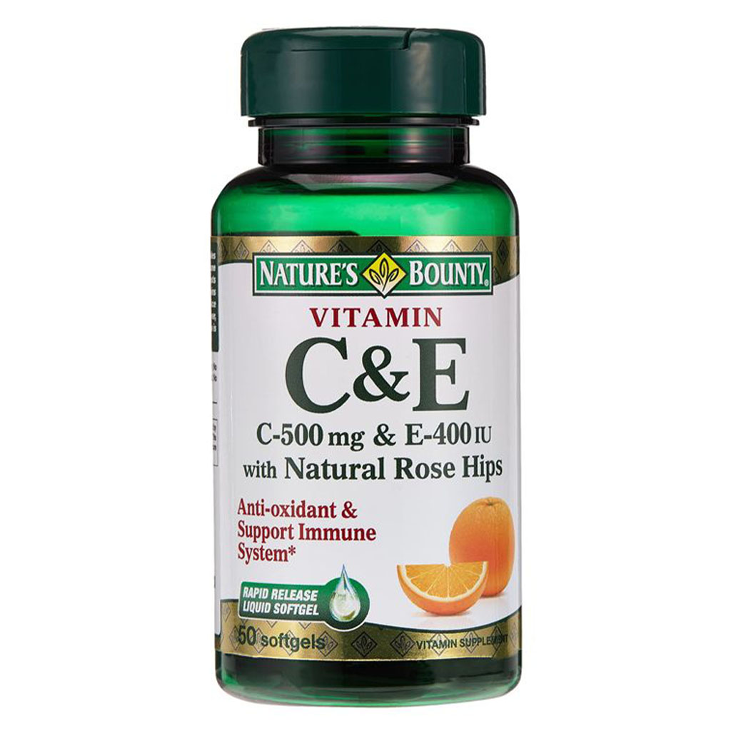 Nature's Bounty Vitamin C and E Softgel 50's - Easy Pharmacy LLC