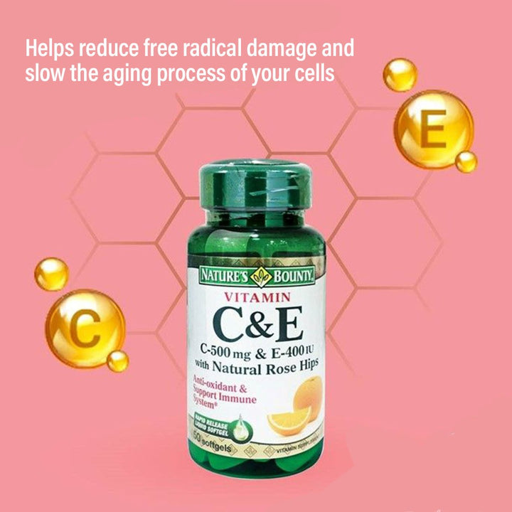 Nature's Bounty Vitamin C and E Softgel 50's - Easy Pharmacy LLC